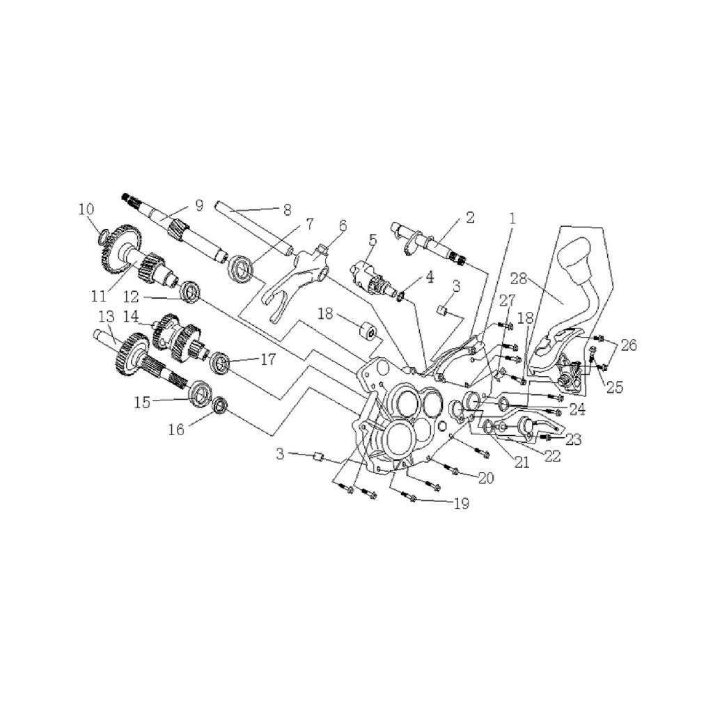 KUBA XY150ST-3 VİTES DİŞLİSİ TAKIM #KM 22597